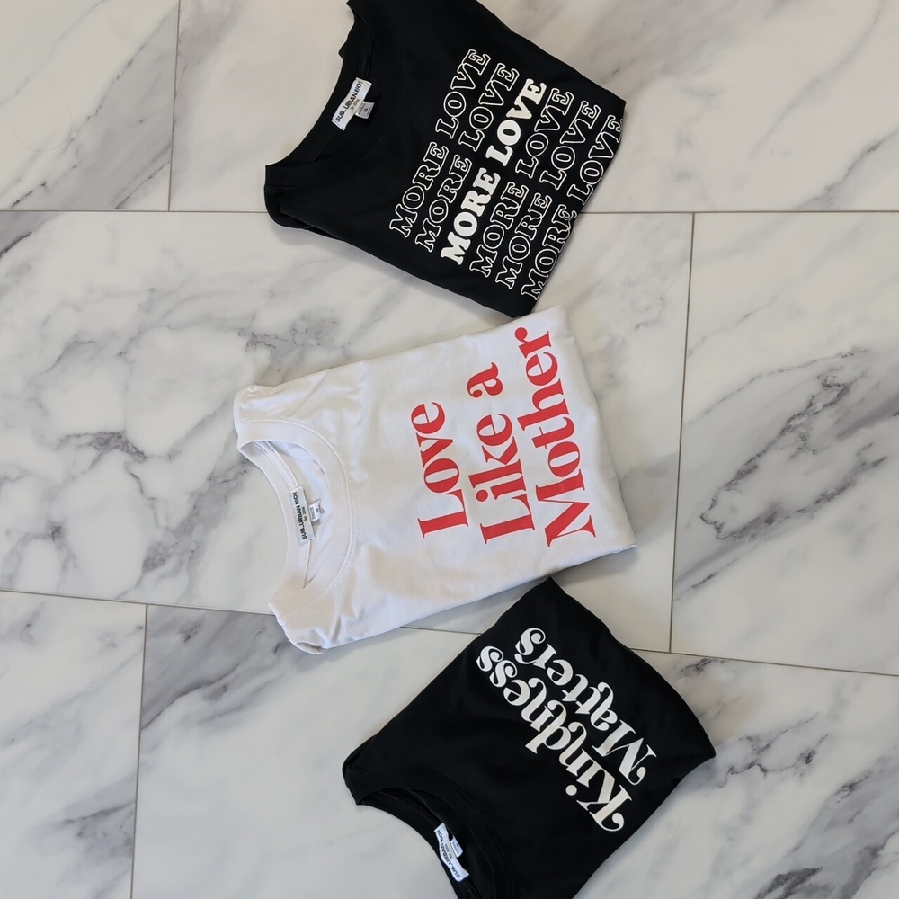 Sub_Urban Riot "3" Small Black Graphic Tees - More Love & Kindness Matters.